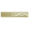 Nina Campbell Rivage olive glazed wall tile with a sleek rectangular shape matte gold finish and hammered texture