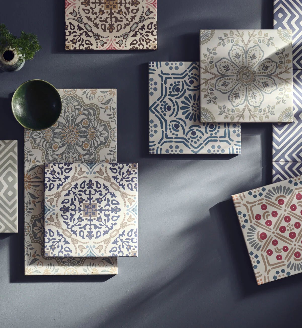 Nina Campbell Ronda Blue Porcelain Tile