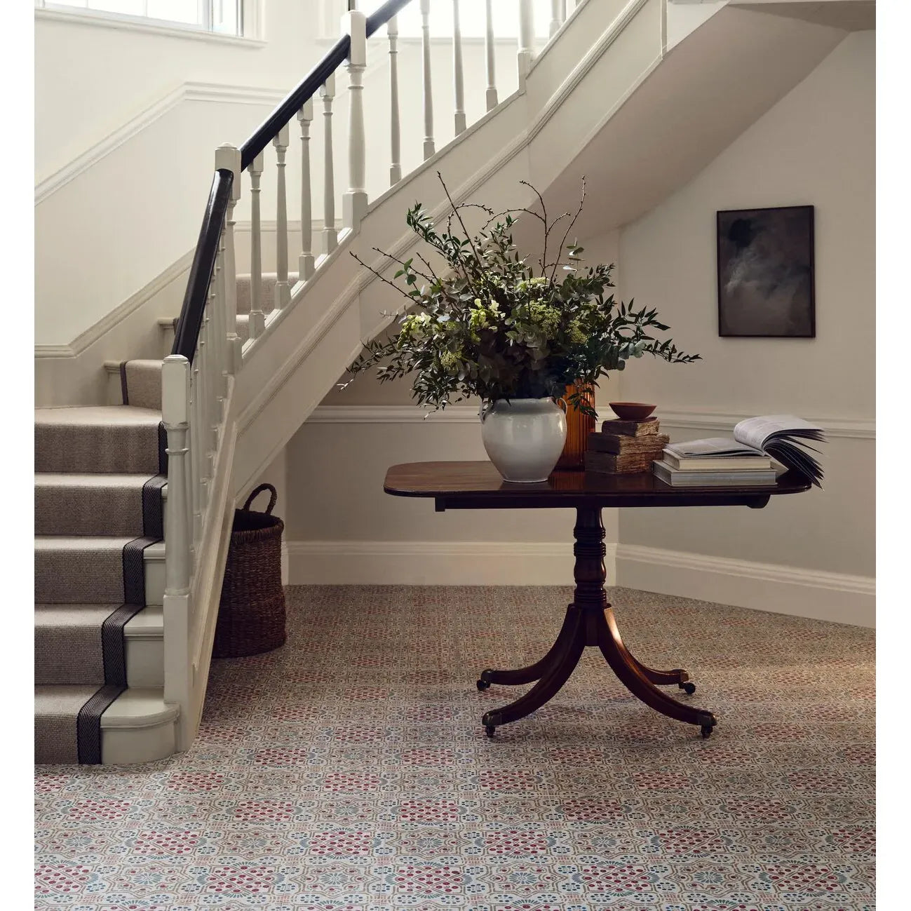 Nina Campbell Ronda Coral Aqua Porcelain Tile