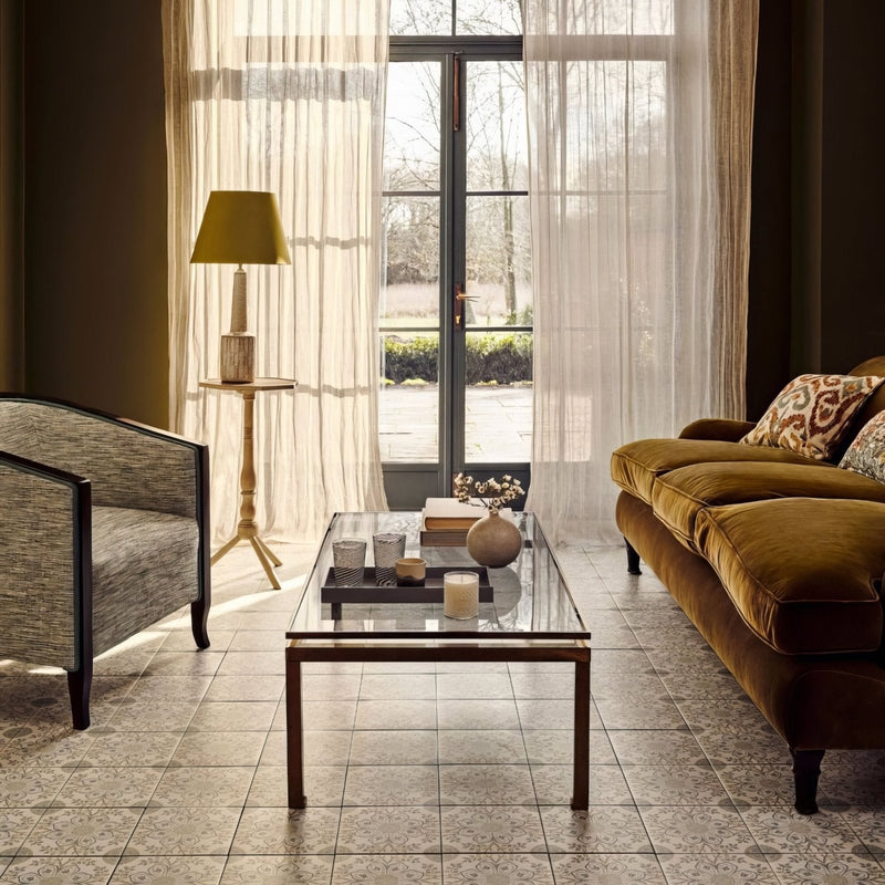 Nina Campbell Topkapi Aqua Porcelain Tile