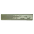 A rectangular ceramic wall tile by nina campbell with matte sage green glaze and subtle lighter patches