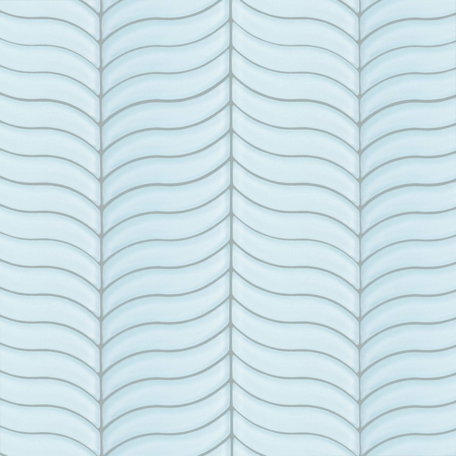Nordic Glass Bergen Geyser Mosaic light blue wavy glass mosaic with a subtle texture
