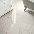 North beach montgomery marble effect floor tile 60 x 30cm white with subtle gray veining