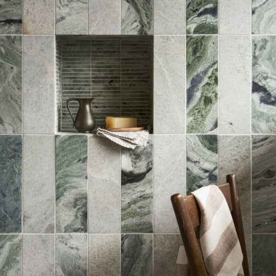 North Haven Rectangle Marble Tile 10x30cm - alternate view