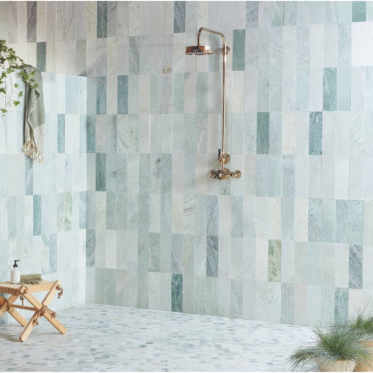 North Haven Rectangle Marble Tile 10x30cm