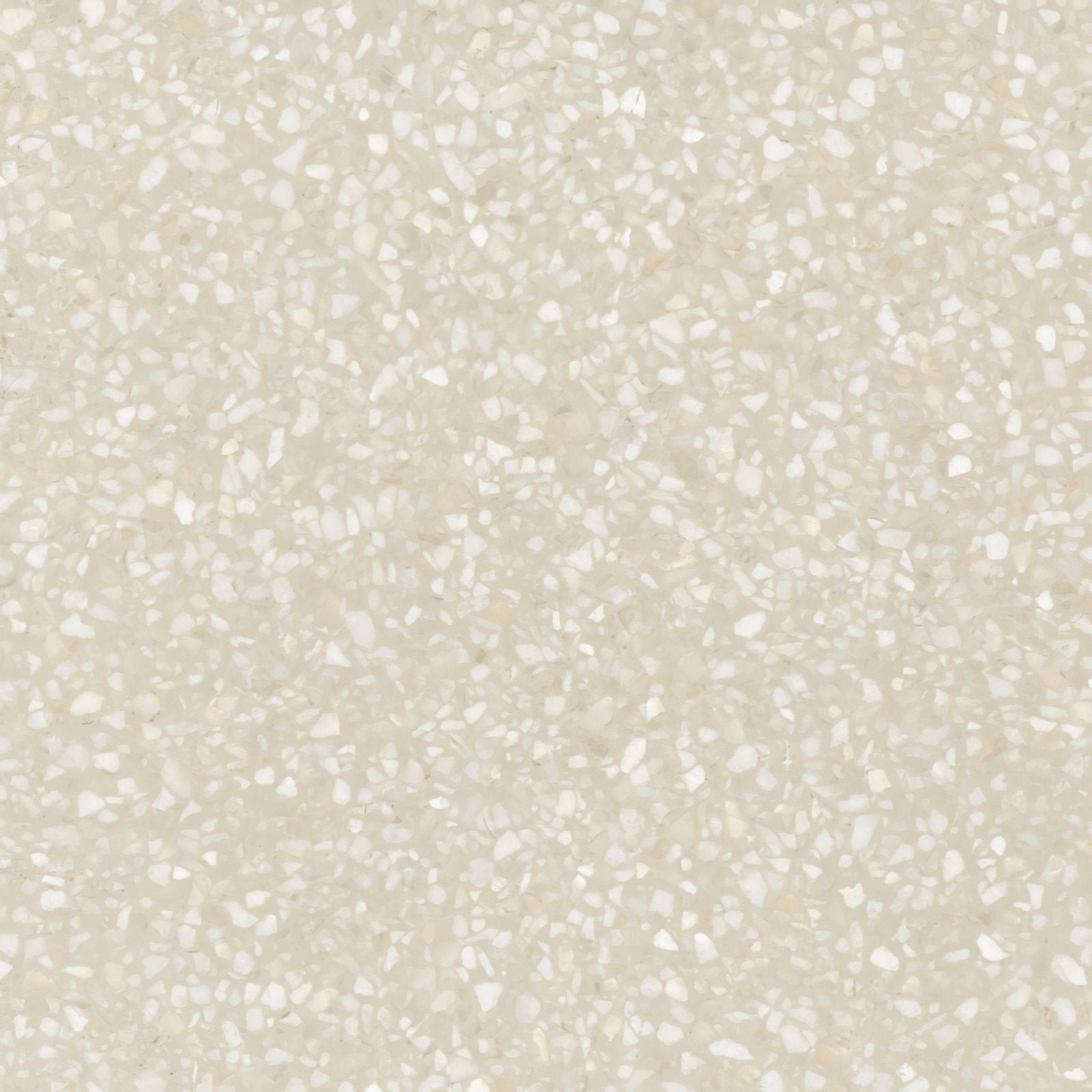 Beige terrazzo tile obi 1855 arena with a speckled pattern of white and light gray fragments