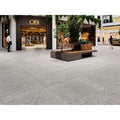 Gray speckled terrazzo floor tile obi 1855 ceniza with a modern minimalist design for stylish interiors