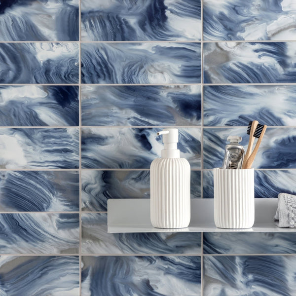 Ocean Patterned Brick Wall Tile