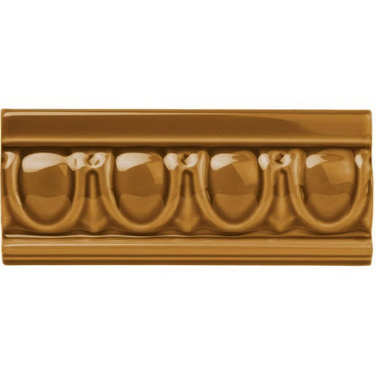 Ochre Egg & Dart Moulding Ceramic Wall Tile 152x65mm
