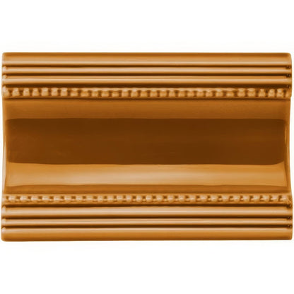 Ochre Plain Cornice Ceramic Wall Tile 152x75mm