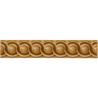 Ochre Scroll Moulding Ceramic Wall Tile 152x29mm