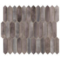 Odyssey quartz metal mosaic gray metallic hexagonal tile with brushed textured finish for wall and backsplash use