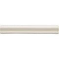 Off white dado rail moulding made of cream-colored ceramic tile with smooth glossy finish and subtle horizontal ridges