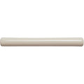 Cream-colored glossy ceramic off white semi round pencil border tile with rounded ends