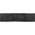 Black textured rectangular mat with speckled rough surface in oken brick anthracite style for indoor use