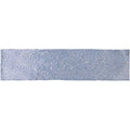 Oken Brick Blue rectangular light blue tile with textured surface and speckled silver finish for decorative use
