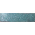 A rectangular teal ceramic tile with a speckled textured glaze finish from oken brick green collection
