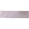 A rectangular ceramic tile oken brick white with a speckled metallic silver finish and subtle gray undertones