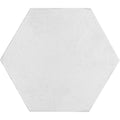 Oken Hexagon White white hexagonal tile with a subtle textured surface for wall and floor applications