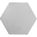 Oken hexagon white tile with a subtle textured surface in a white hexagonal ceramic design for wall or floor use