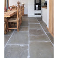Old Westminster Sandstone Worn & Patinated Finish in a bathroom setting