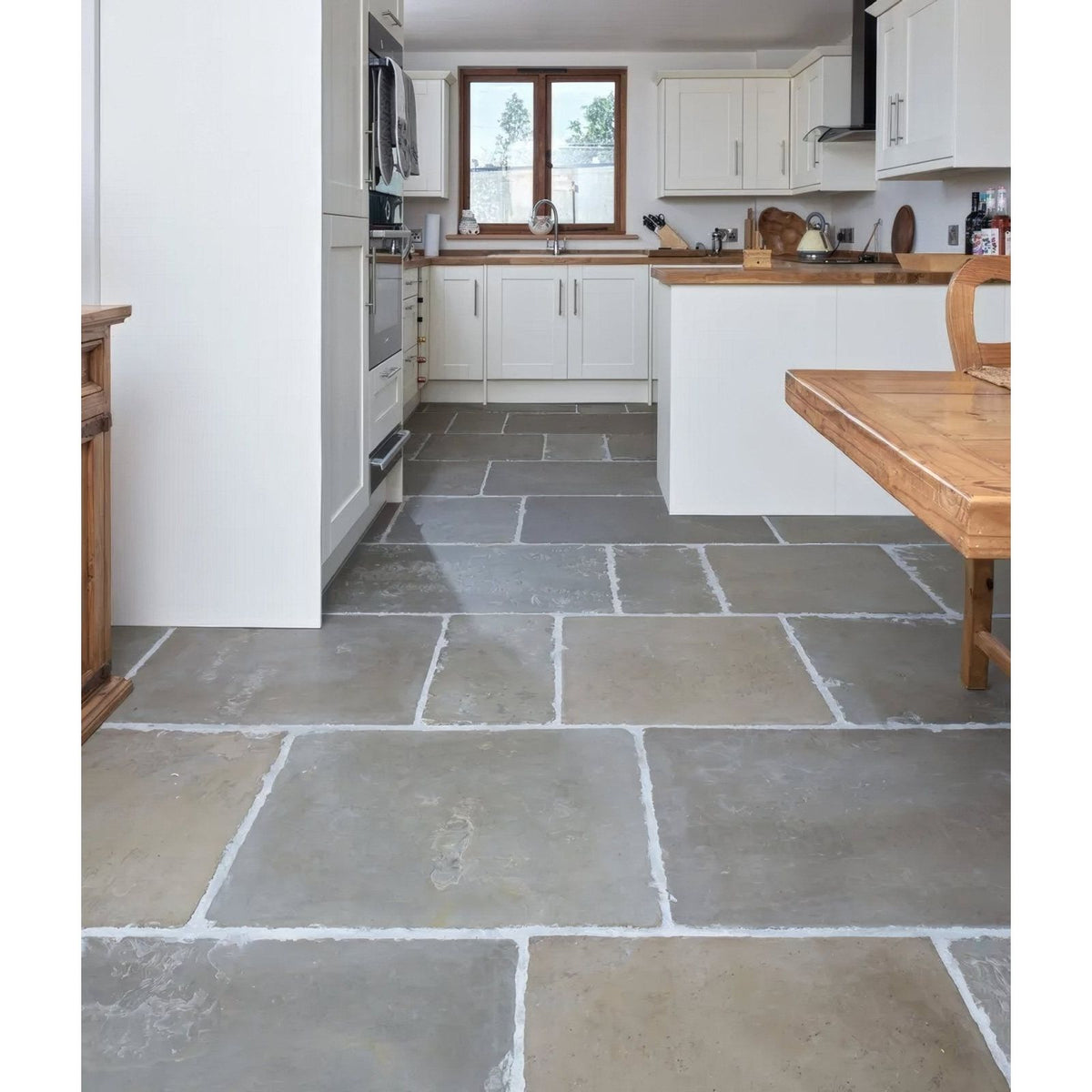 Old Westminster Sandstone Worn & Patinated Finish in a kitchen setting