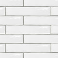 Onda artic wall tiles white rectangular subway tiles with glossy finish and gray grout for wall surfaces