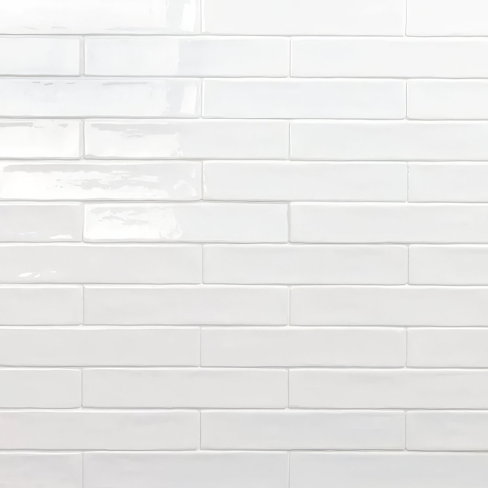 Onda artic white glossy subway wall tiles showcasing smooth ceramic surface ideal for modern interiors