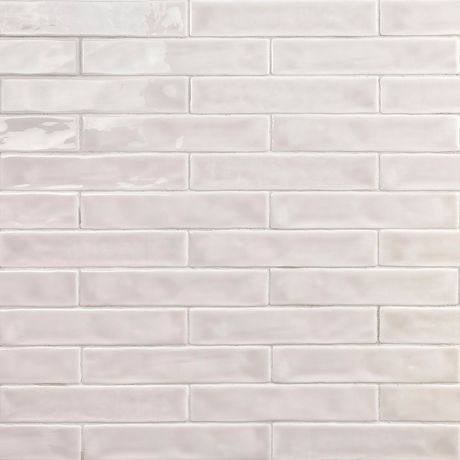 White ceramic subway wall tile onda hisbiscus with subtle matte finish and slight texture for interior use
