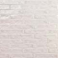 White ceramic subway wall tile onda hisbiscus with subtle matte finish and slight texture for interior use