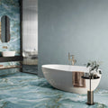 Onyx Green in Polished and Matt Tiles in a bathroom setting (2)