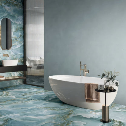 Onyx Green in Polished and Matt Tiles