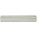 A sleek cylindrical ceramic tile with a matte sage green finish and subtle horizontal ridges called orford bundled reed