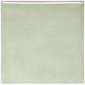 A smooth square ceramic tile with a matte sage green finish called orford field tile