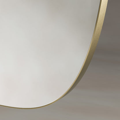 Oslo Barrel Mirror 45x80cm in Brushed Brass - Origins Living, view 5