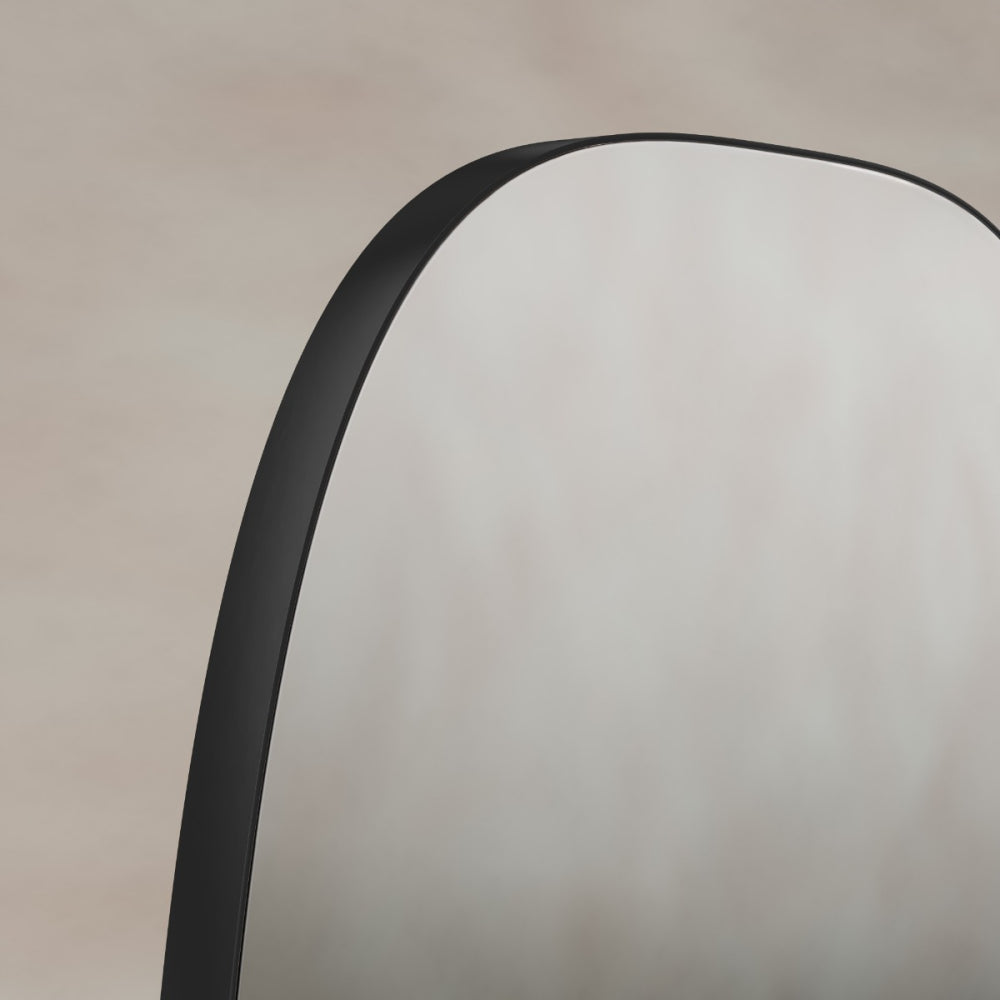 Oslo Barrel Mirror 45x80cm in Black - Origins Living, view 3