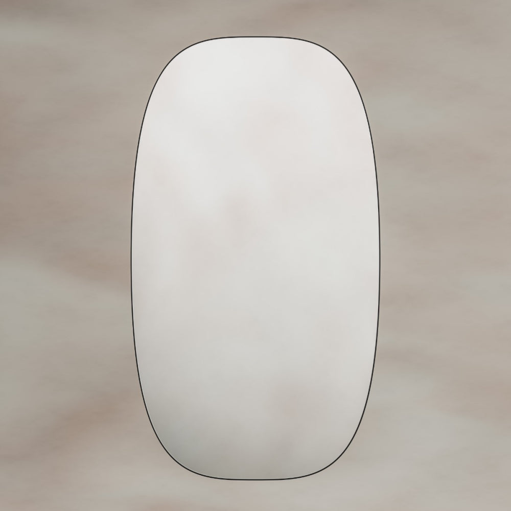 Oslo Barrel Mirror 45x80cm in Black - Origins Living, view 4