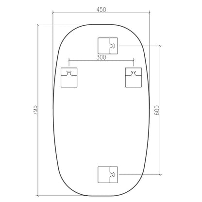 Oslo Barrel Mirror 45x80cm in Black - Origins Living, view 8