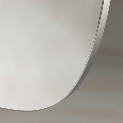 Oslo Barrel Mirror 45x80cm in Brushed Nickel - Origins Living, view 5