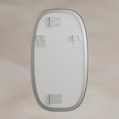 Oslo Barrel Mirror 45x80cm in Brushed Nickel - Origins Living, view 7