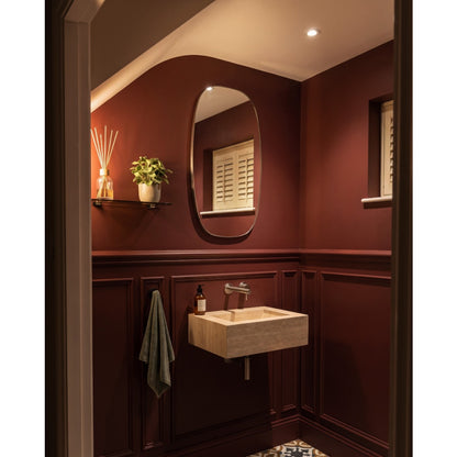 Oslo Barrel Mirror 45x80cm in Brushed Nickel - Origins Living