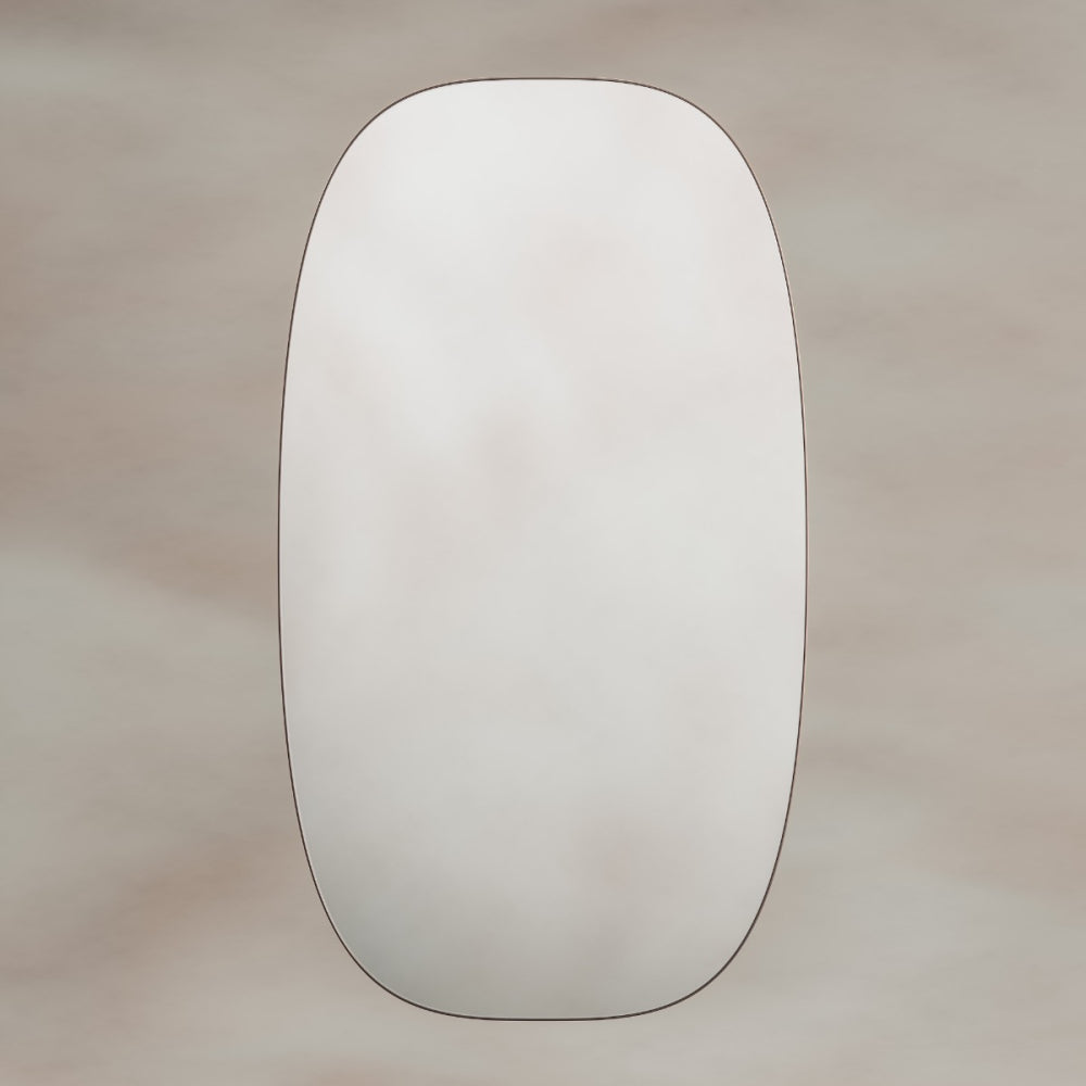 Oslo Barrel Mirror 45x80cm in Brushed Bronze - Origins Living, view 4