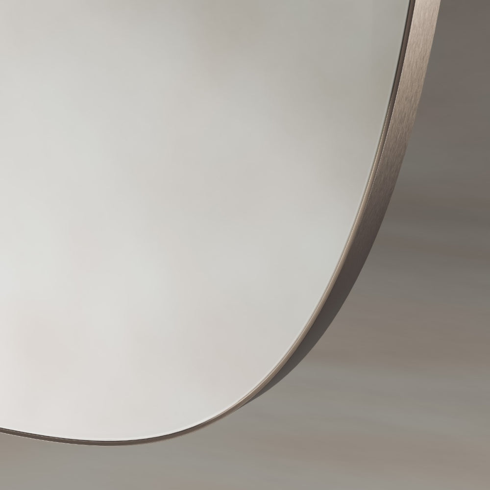 Oslo Barrel Mirror 45x80cm in Brushed Bronze - Origins Living, view 5