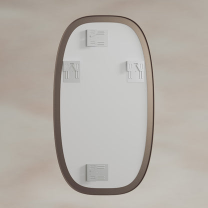 Oslo Barrel Mirror 45x80cm in Brushed Bronze - Origins Living, view 7