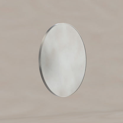 Oslo Round Mirror 60cm in Brushed Nickel - Origins Living, view 2