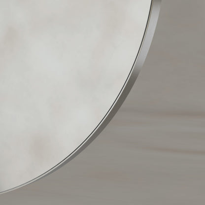Oslo Round Mirror 60cm in Brushed Nickel - Origins Living, view 4