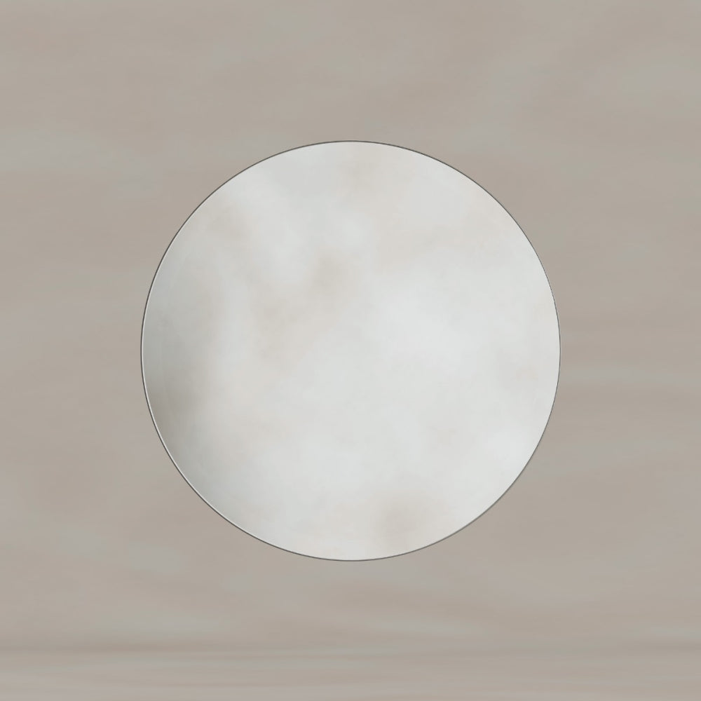 Oslo Round Mirror 60cm in Brushed Nickel - Origins Living, view 5