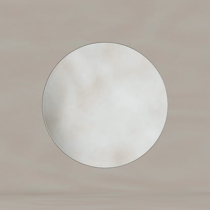 Oslo Round Mirror 60cm in Brushed Nickel - Origins Living, view 5