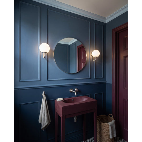 Oslo Round Mirror 60cm in Brushed Nickel - Origins Living