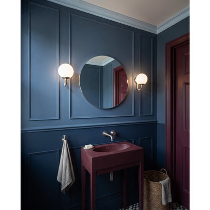 Oslo Round Mirror 60cm in Brushed Nickel - Origins Living